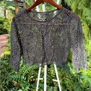 Forever 21 Charcoal Lace Blouse